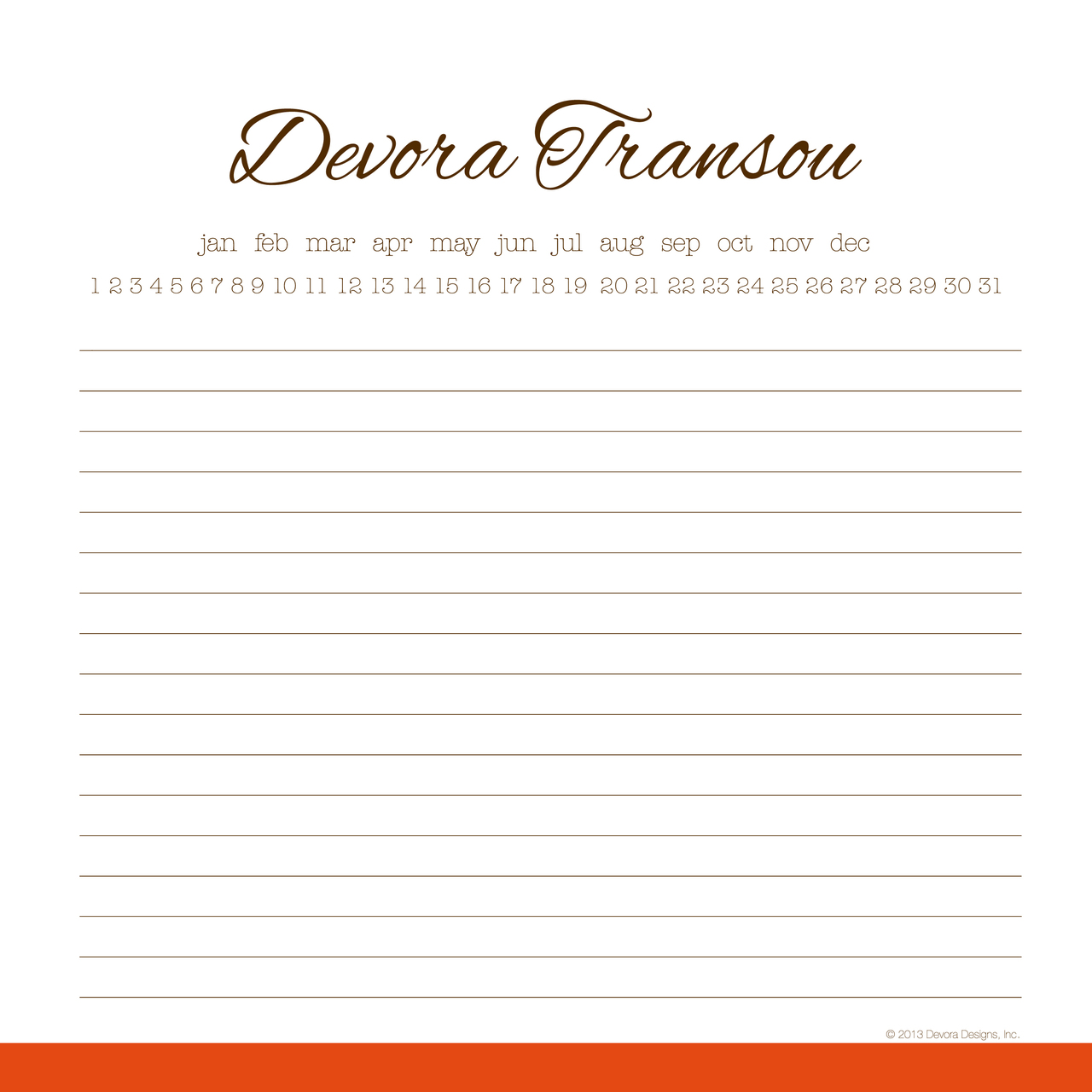 Jumbo Calendar Deskpad Name Lavender Belle Design