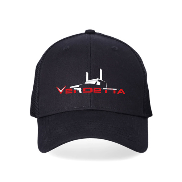 Vendetta Black Ball Cap W/ White Logo