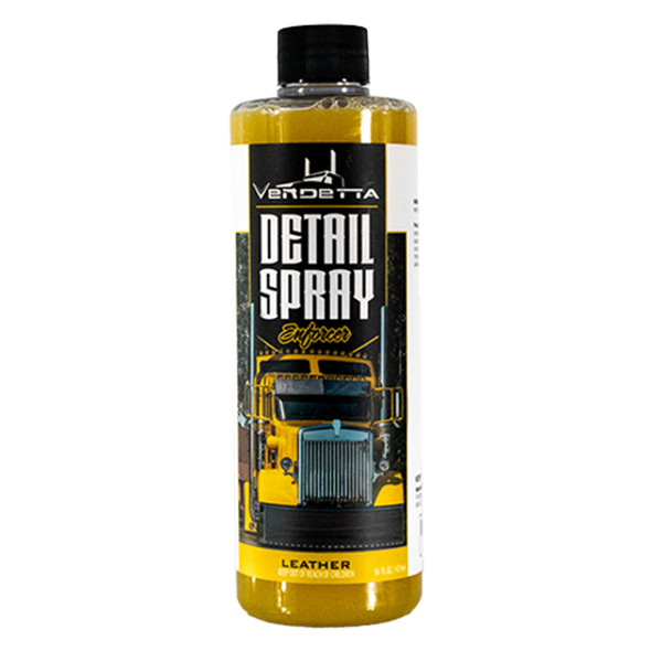 Vendetta Enforcer Quick Detailer Spray- Leather Scent-16 Oz