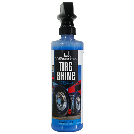 Vendetta 24 Seven Premium Tire Shine Black Ice Scent 16 Oz