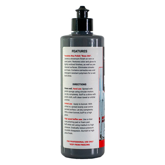 Vendetta Boss 365 Premium Truck & Auto Wax Irish Spring Sent - 16 Oz