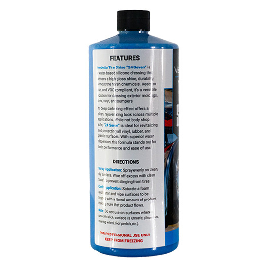 Vendetta 24 Seven Premium Tire Shine Black Ice Scent 32 Oz