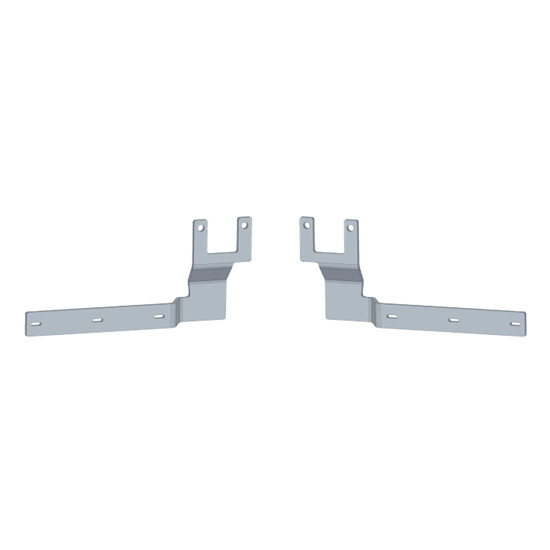 Front Fender Brackets For Full Or Half Fenders, Pair, Powder Coated Black For Peterbilt Vendetta Low Air Leaf Suspension