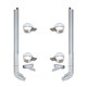 Vendetta 7-5 X 120 Inch Chrome Exhaust Kit With Miter Stacks & OE Style Elbows  For Peterbilt 378, 379 & 389 Glider
