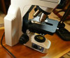 Nikon Eclipse E400 Microscope Ergo Head And 4 Plan Objectives