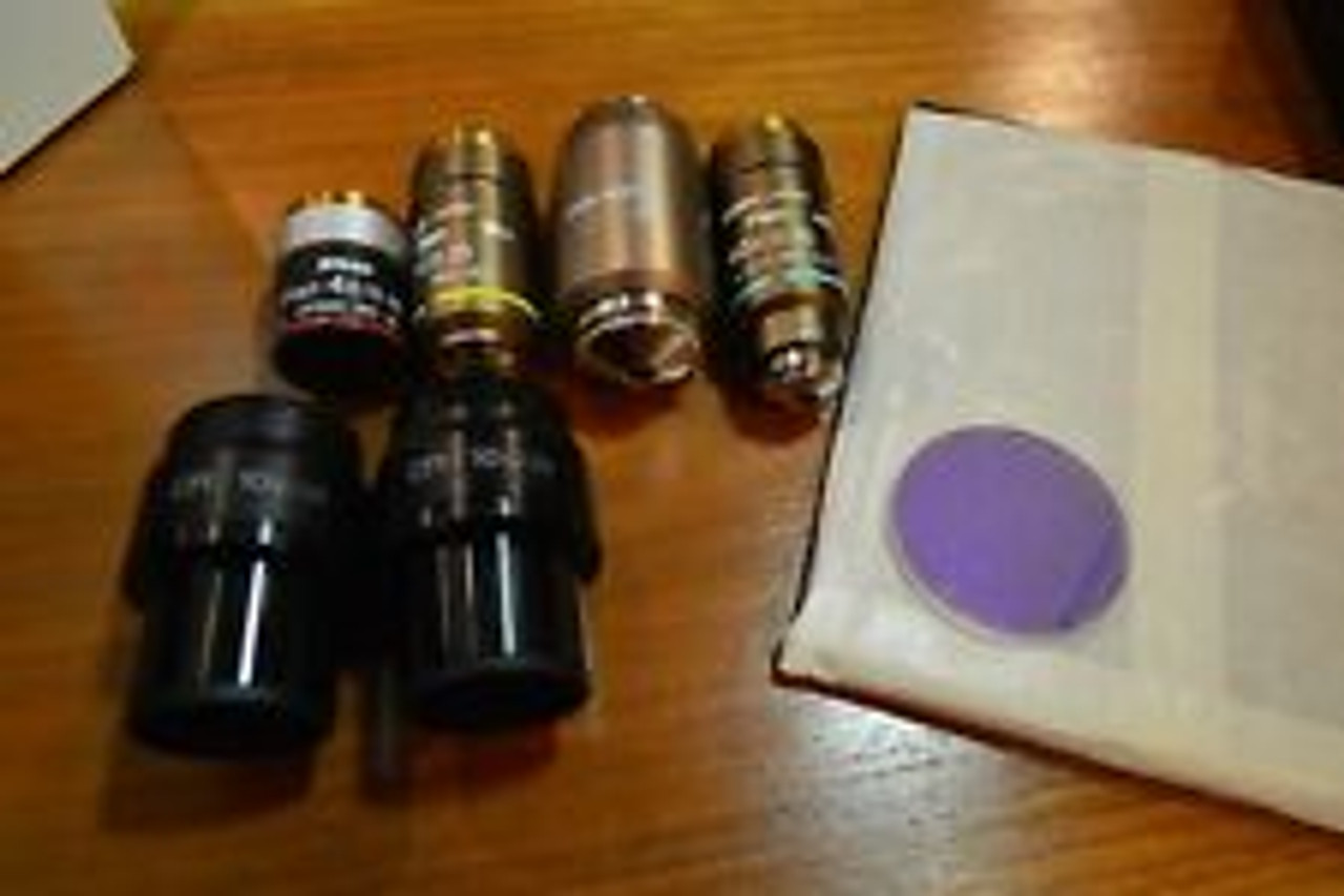 Nikon Eclipse E400 Microscope Ergo Head And 4 Plan Objectives