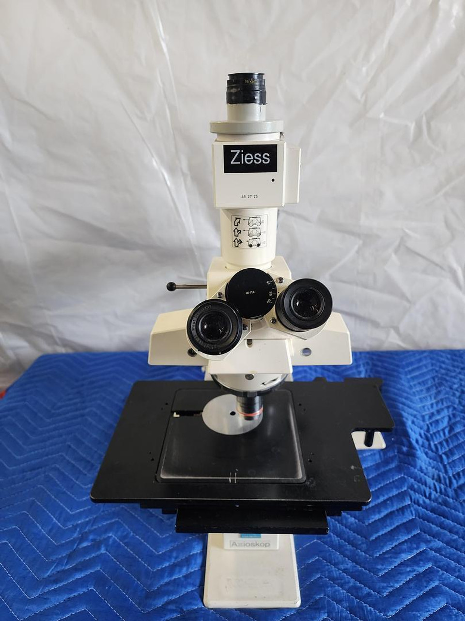 Carl Zeiss Axioskop El Einsatz 45 14 85 Laboratory Microscope
