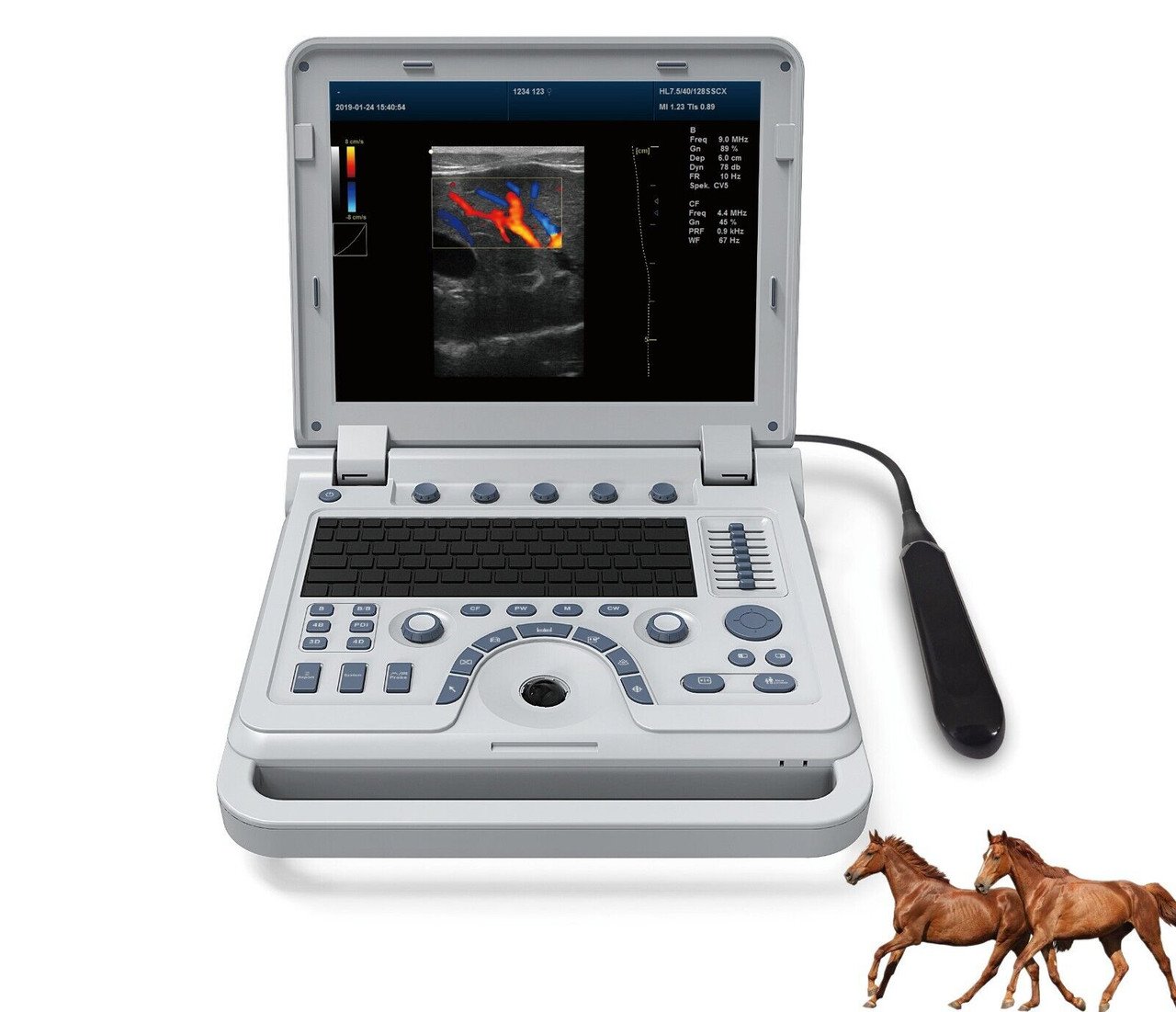 15 Veterinary Ultrasound Scanner Color Doppler Laptop Machine Vet Rectal Probe