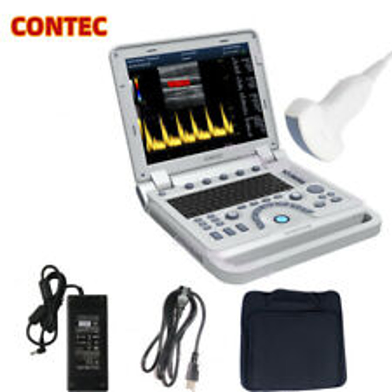 CMS1700B-VET Color Doppler Portable Ultrasound Scanner Machine Convex Probe