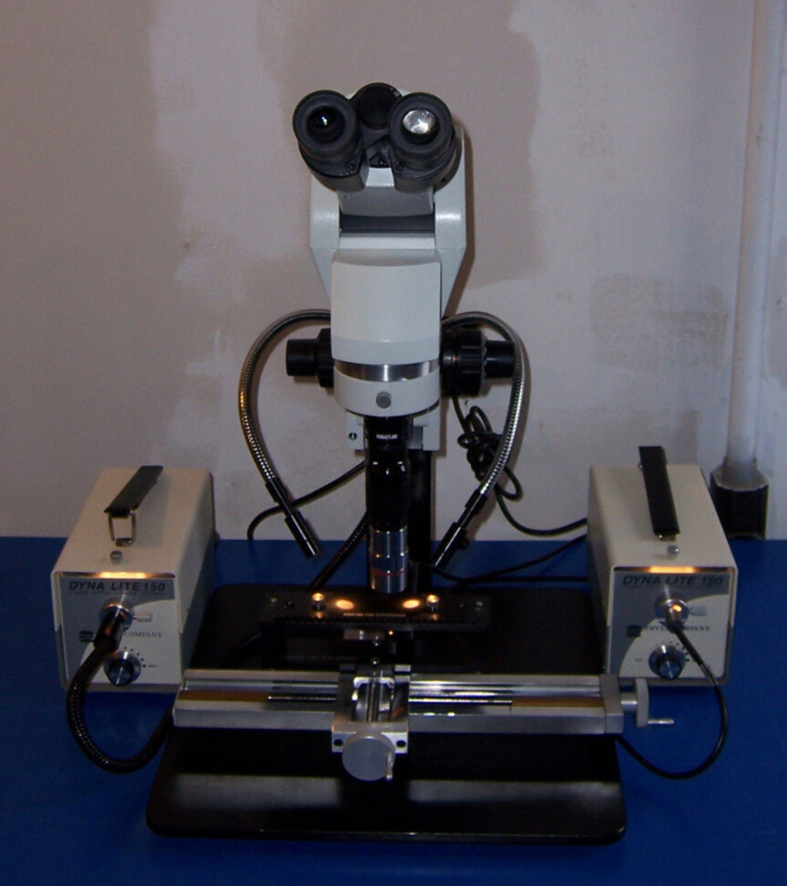 9816 Olympus U-ebti Microscope W Ergo Head Navitar Zoom W Mitutoyo 5X Lens