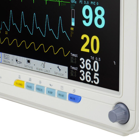 12 Inch Screen Patient Monitor Icu Ccu Signs Ecg Nibp SPO2 Temp