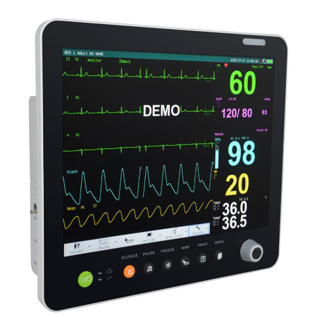 Portable Sign Monitor 15 Inch Touchscreen Ecg Nibp Resp Temp SPO2 Pr