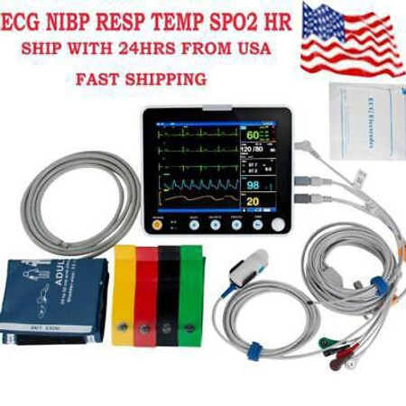 8 Inch Multi-parameter Monitor Icu Ccu Vital Sign Patient Monitor+oximeter Fda
