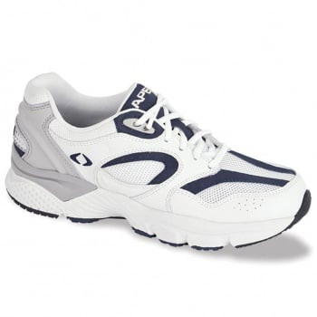 Aetrex X521 Lenex Running Shoe - Mens - White/Navy - Orthotic Shop