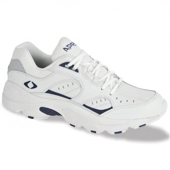 Aetrex V854 Men's Walker Shoe - Voyage - White/Navy (Mens