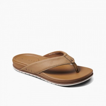 (取寄) リーフ メンズ クッション ボンザー Reef men Reef Cushion Bonzer Brown Reef Cushion Bonzer Men's Beach Sandals - Free Shipping
