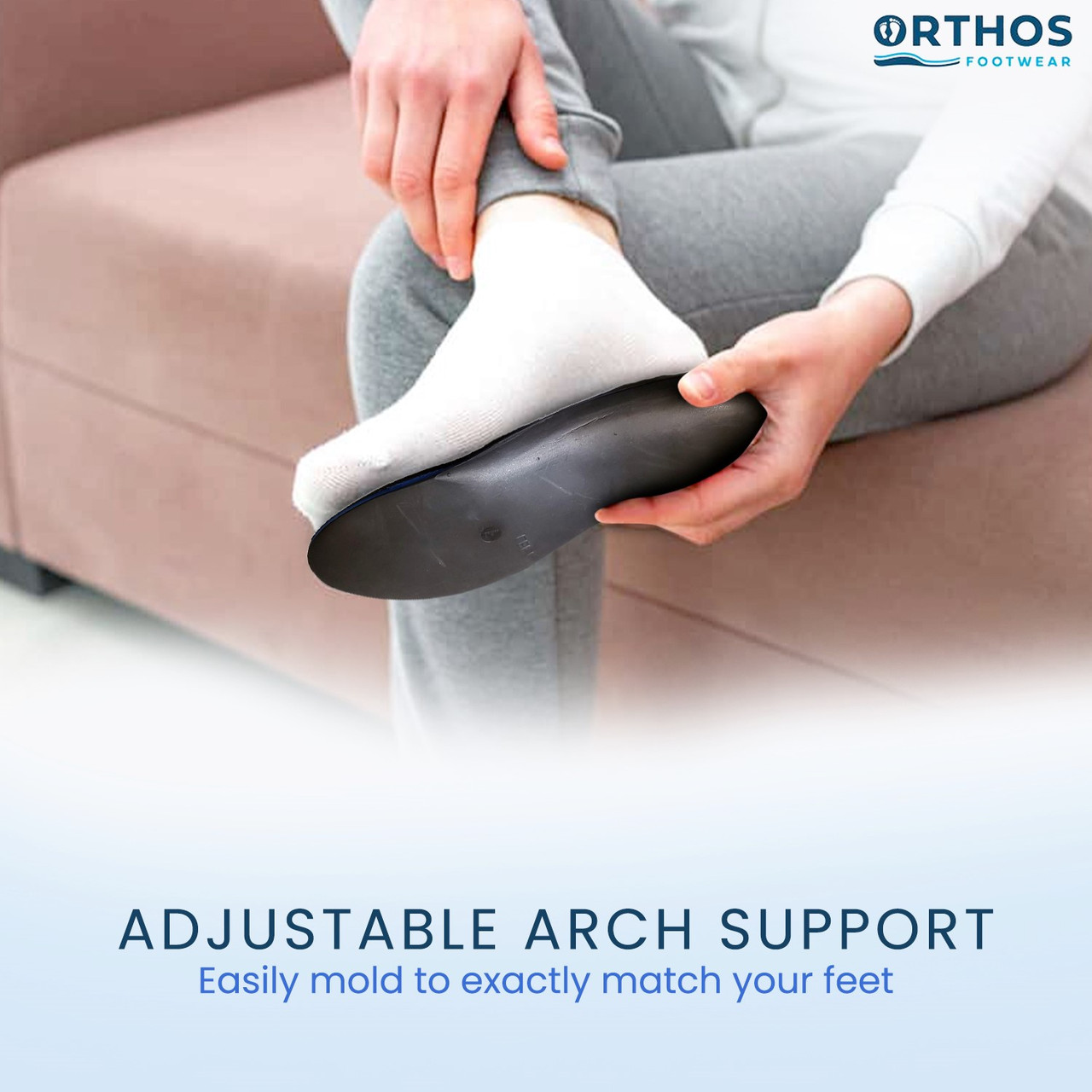 Shearling Orthotic Insoles Inserts w Arch Support for Slippers