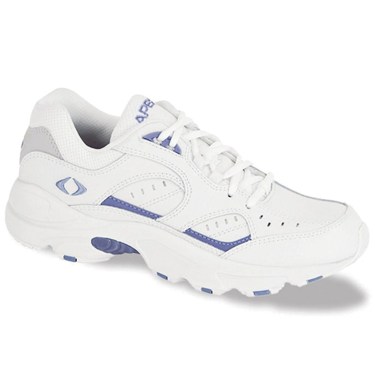 Apex V854 Women's Lace Walker - White/Periwinkle