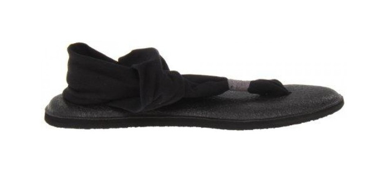  Hetios Womens Non-Slip Slingback Lightweight Flat Flip Flops  Yoga Sandals Big Girls Sandals Black Size 5 M US