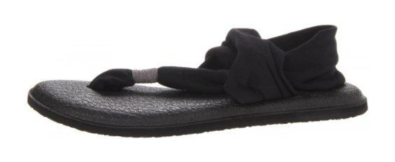 Sanuk Yoga Sling Gray Thong Sling Back Sandals Women's Size 8 Yoga Mat  Comfort