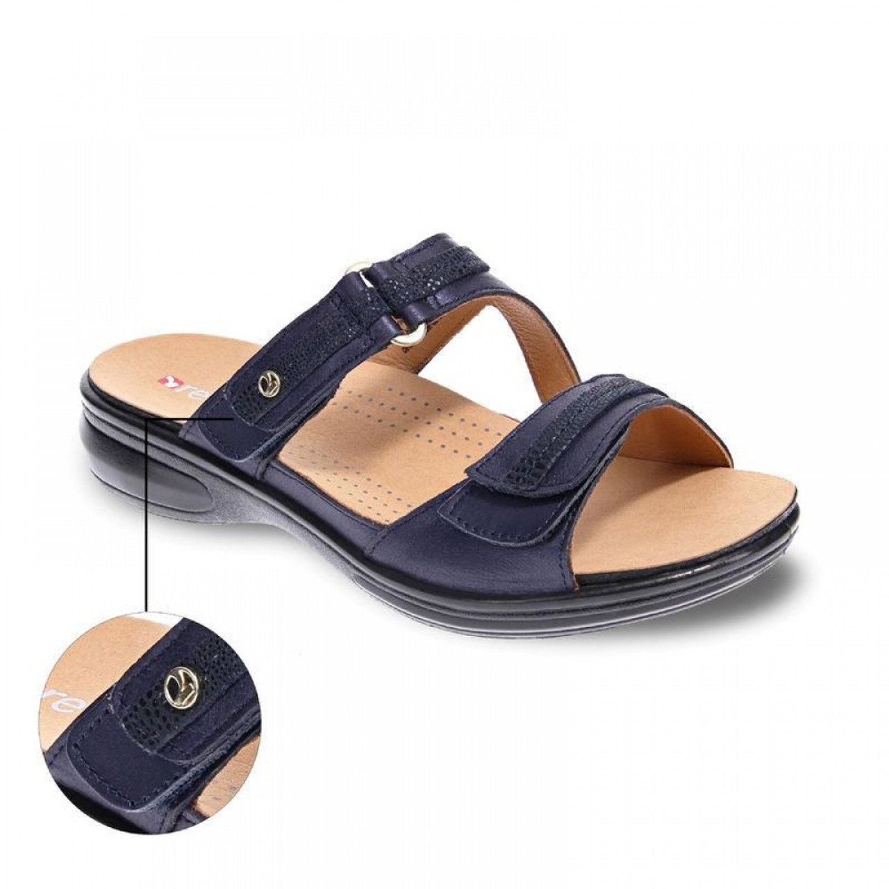 Olympia Elastic Strap Sandal (Wide) – Revere Shoes Canada