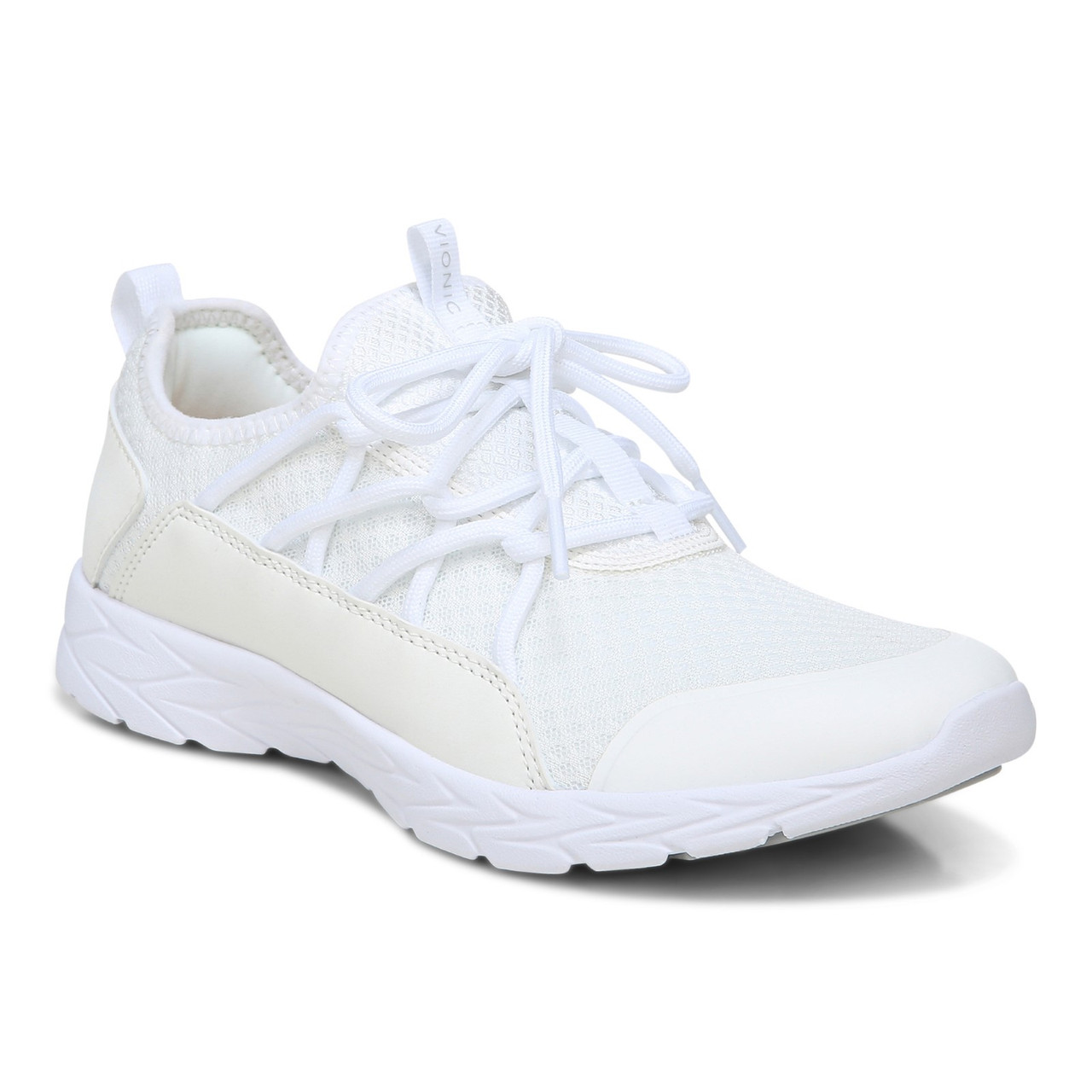 バイオニック Vionic Womens Galia White Casual and Fashion Sneakers