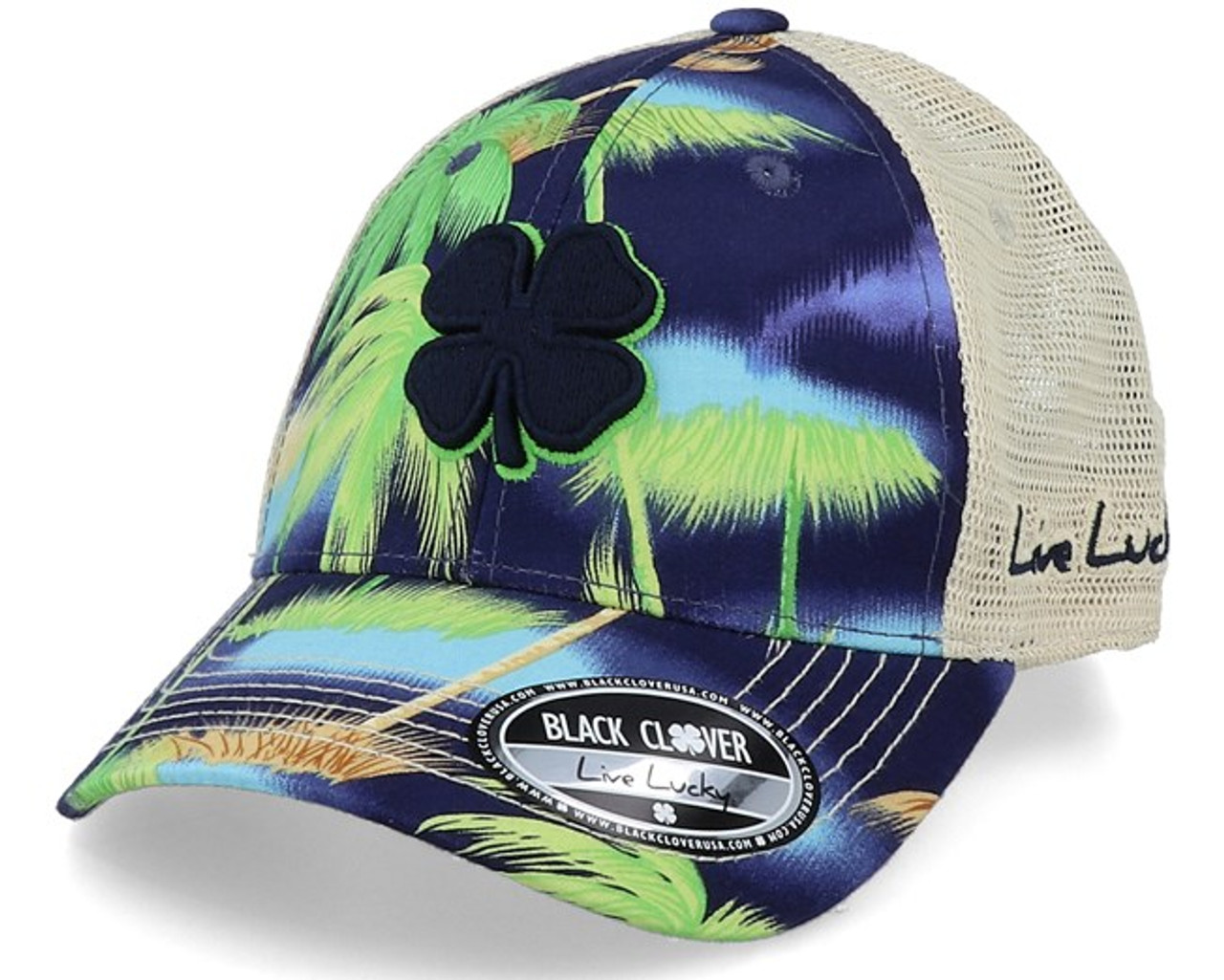 Black Clover Island Luck Hat - Tropical Adjustable Snapback - Unisex