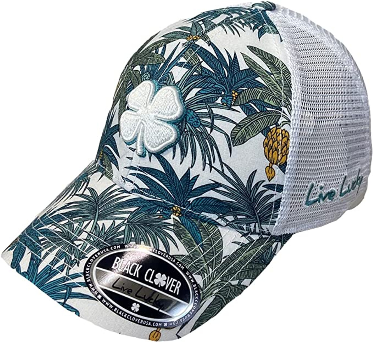 Black Clover Island Luck Hat - Tropical Adjustable Snapback - Unisex