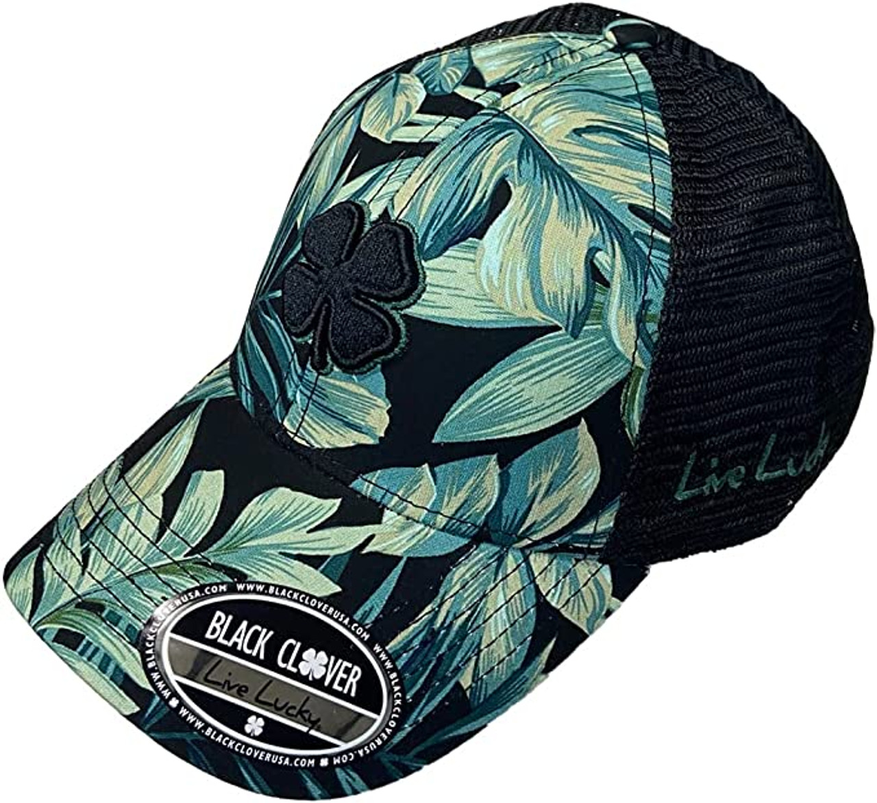 Black Clover Island Luck Hat - Tropical Adjustable Snapback - Unisex