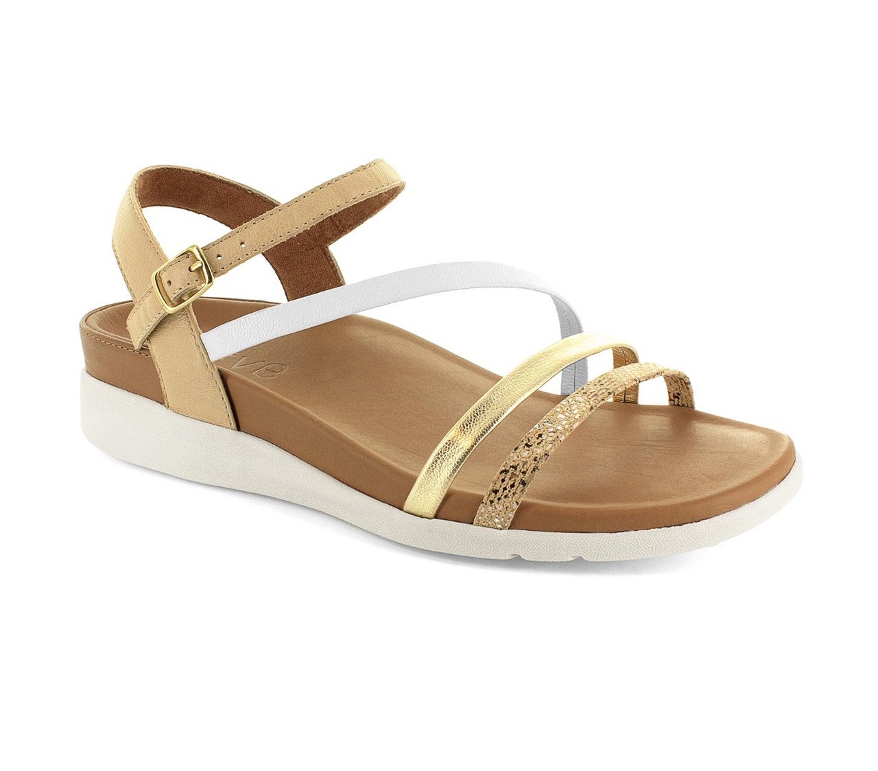 Strive Ilya White/Citrus Orthotic Sandals 