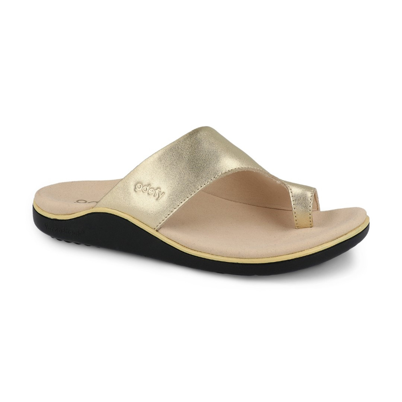 Buy VON WELLX Womens Germany Comfort Gold Slides Haven | Shoppers Stop