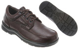 Aetrex Y910 Mens Walking Oxford - Ariya - brown - top/side view