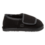 Lamo Sheepskin Bootie Wrap Slipper - Men's Suede - Black side