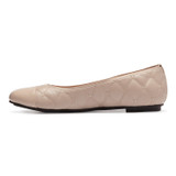Vionic Desiree Women's Quilted Flat Supportive Dress Shoe - Nude - 2 left view