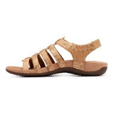 Vionic Harissa Women's Adjustable Orthotic Sandal - Gold Cork - 2 left view