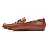 Vionic Luca Men's Slip-on Loafer With Arch Support - Tobacco - 2 left view