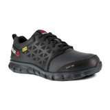 Reebok Work Women's Sublite Cushion Alloy Toe Comfort Athletic Work Shoe Met Guard - Black - Profile View Reebok Work Women's Sublite Cushion Alloy Toe Comfort Athletic Work Shoe Met Guard - Black - Profile View