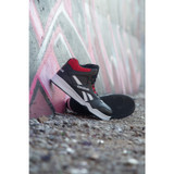 Reebok Work Men's BB4500 High Top - Electrical Hazard - Composite Toe Sneaker - Black and Red - Lifestyle View Black and Red