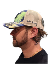 Black Clover Island Luck Hat - Tropical Adjustable Snapback - Unisex -  Lifestyle 2 - Navy / Lime / Khaki Mesh