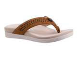 Spenco Laguna Stud Women's Orthotic Sandal - Saddle - Pair