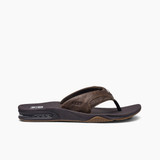 Reef Leather Fanning Lux Men's Sandals - Espresso - Side