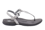 Revitalign Heron T-bar Women's Adjustable Orthotic Sandal - Silver 2