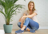 OrthoFeet Laguna Stretch Knit Women's Sandals Heel Strap Stretch - Blue - 2