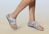 OrthoFeet Lyra Women's Sandals Heel Strap - Gray - 2