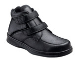 Orthofeet Men's Boots Double Strap Boots - orthofeet-581-z-black