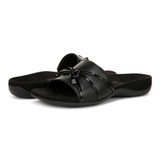 Vionic Bella Slide Women's Comfort Supportive Sandal - Black - pair left angle