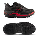 Gravity Defyer Ion Men's Athletic Shoes - Black / Red - Side View