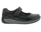 Drew Trust Women's Therapeutic Shoe - Black Leather - Outside View