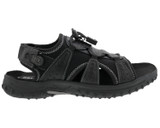 Drew Waves Men's Sandal - Black Leather Combo - Outside View