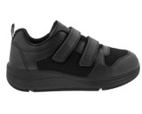 Drew Contessa Women's Double Hook and Loop Sneaker - Black Combo - Outside View